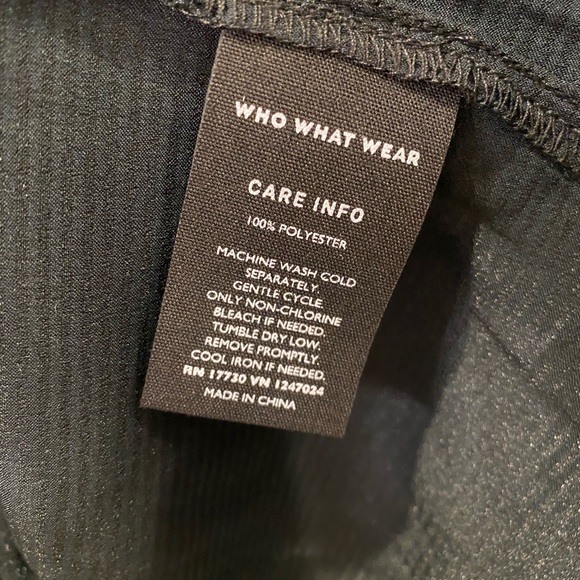 NWT Who What Wear Black One Shoulder Blouse M - Picture 4 of 4